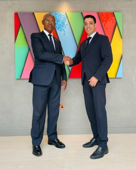 Ambassador Júlio Maiato meets with Mohamed Karmaoui from capital club Dubai